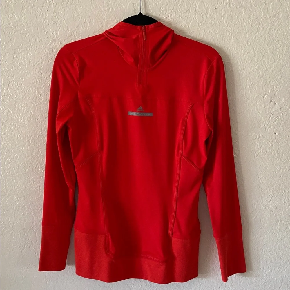 Adidas by Stella McCartney Red Activewear Top Logo Size M Orange Red Workout